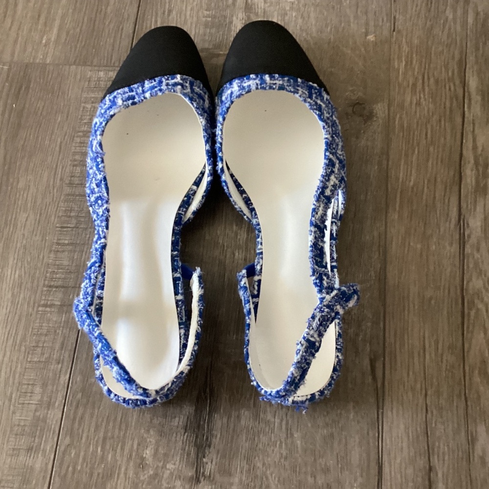 BCBGenerationTillie Flat Slingback Heeled Size 8.5, Color Multi Colored